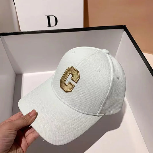 Hats for Men 2025 New C Letter Embroidered Baseball Cap Kpop Fashion Couple Snapback Cap Men and Women Sun Hats Chapeau Homme