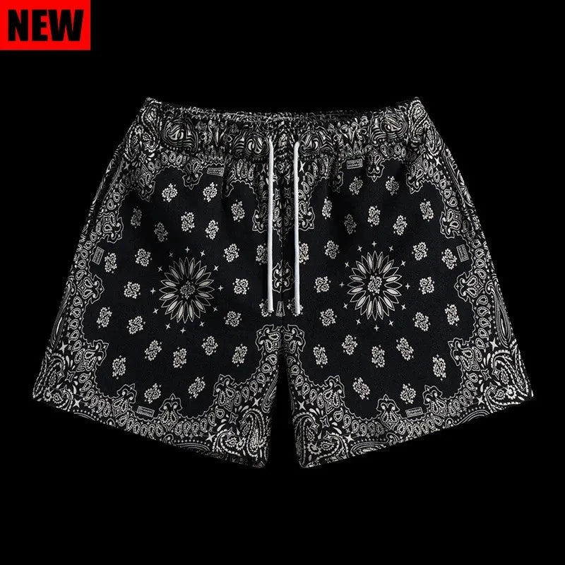 2024 New summer men shorts men and women's fashion beach seaside casual pants mesh sports quick-drying quarter pants