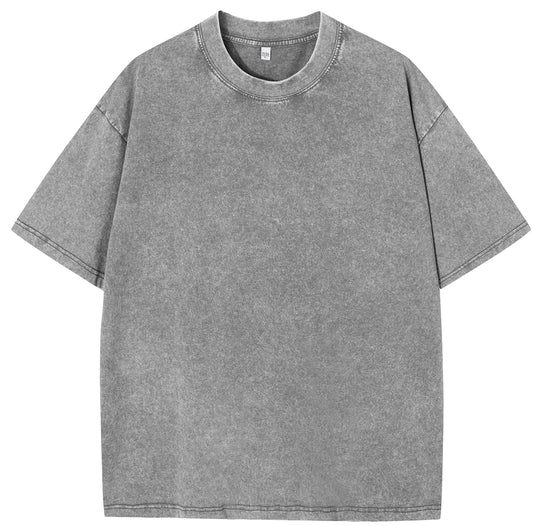 Chaos World Mens Oversized Tshirts Baggy Streetwear Loose Fit Vintage Tees for Men Workout Shirt(MediumGrey)